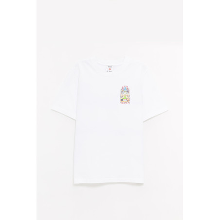 CASABLANCA WHITE TENNIS LANDSCAPE TENNIS LANDSCAPE T SHIRT